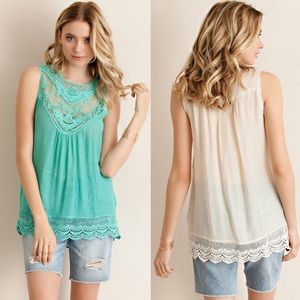 Kylie sleeveless crochet top